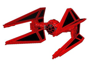 st tie interceptor royal guard 3d-drucken scifi star wars legends x-wing starfighter tabletop 3d print model - Mito3D