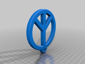 signo de la paz joyería 3d print model - Mito3D