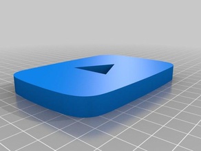 o logotipo do youtube A impressão 3d 3d print model - Mito3D