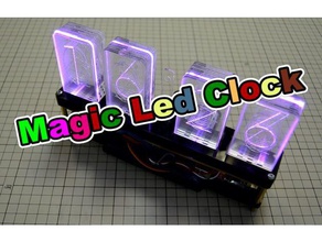 magic led clock electronics arduino bluetooth diy light neopixels smartwatch ws2812 ws2812b 3d print model - Mito3D