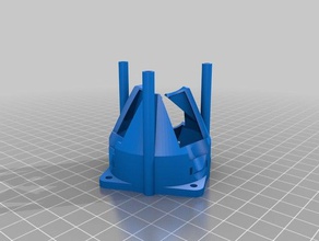 diamond hotend attachment rostock 3d printer parts delta detlaprintr 3d print model - Mito3D