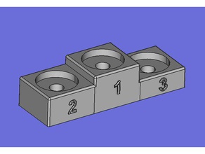 stand 3 atomizadores de diferentes tamaños organización atomizador pie creado freecad e-cigarrillo se pueden reconstruir 3d print model - Mito3D