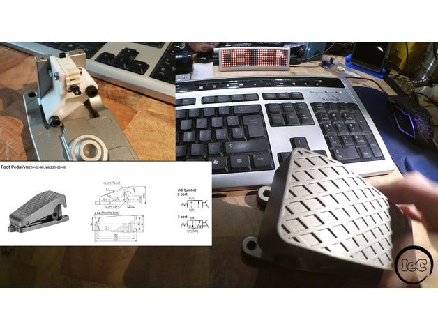 pedale adattatore valvola pneumatica ---&gt &gt interruttore elettrico parti 3D print model - Mito3D