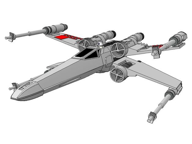 sw - t-65 x-wing starfighter 3d printing scifi star wars tabletop 3D print model - Mito3D