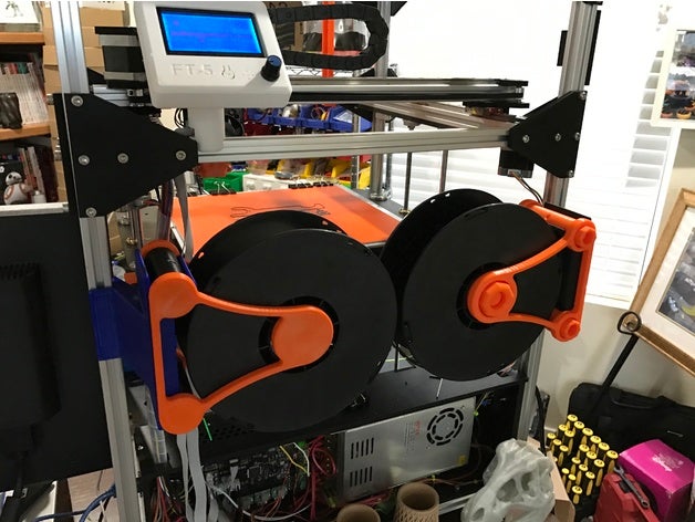 ft-5 carretel de suporte Impressora 3d peças 3D print model - Mito3D