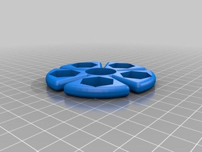 5 nut spinner toys & games customized 3d print model - Mito3D