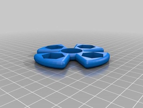 4 nut spinner toys & games customized 3d print model - Mito3D