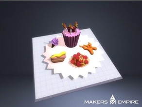 parti yiyecek sanat 3d print model - Mito3D