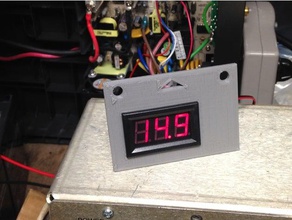 voltmeter mount panel electronics diy enclosure meter volt case 3d print model - Mito3D