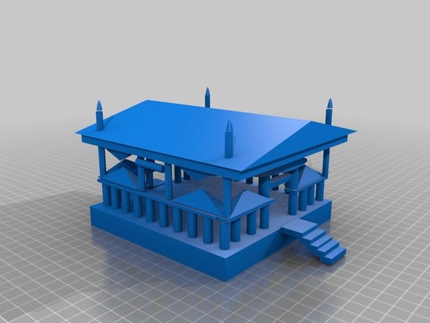 templo japo bâtiments et structures 3D print model - Mito3D