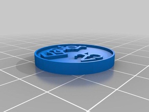 moneta 25 25mm monete & distintivi su misura 3d print model - Mito3D