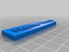 il mio personalizzato targhetta segni e loghi su misura 3d print model - Mito3D
