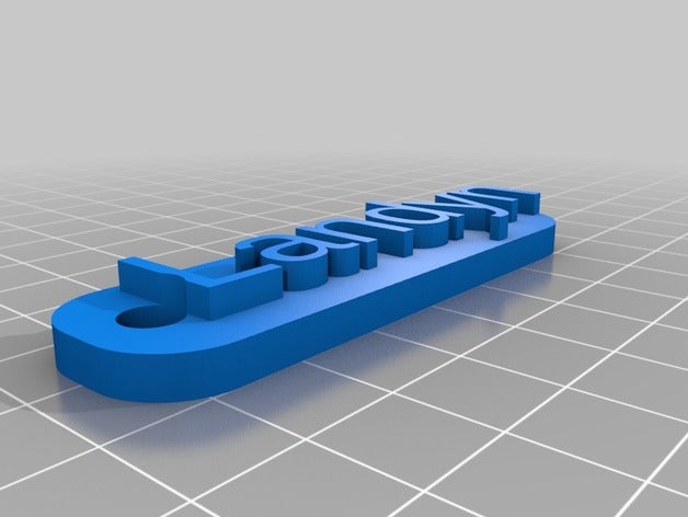 özelleştirilmiş basit anahtarlığım işaretler ve logolar 3D print model - Mito3D