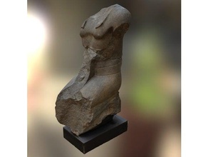 king psammetichus scans & replicas 3d printing scan ancient egypt egyptian hieroglyphs kneeling pharaoh sculpture statue stone 3d print model - Mito3D