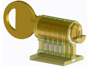 lock key demo mechanical toys 3d print model - Mito3D