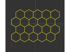 openscad 2d honeycomb shape module library 3d print model - Mito3D