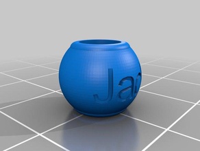 jada charm recessed jewelry customized 3d print model - Mito3D