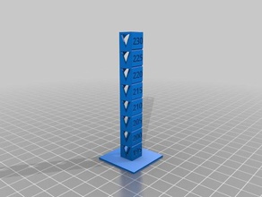 my customized temp calibration tower 3d printing tests 3d print model - Mito3D