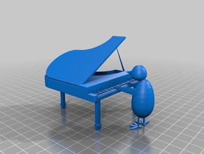 pollo pianista 3d printing 3d print model - Mito3D