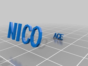 nico inscription ring rings customized 3d print model - Mito3D