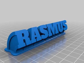 mi personalizados de barrido nombre la placa rasmus oficina personalizado 3d print model - Mito3D