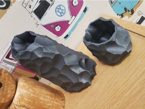 carved stone vase pair decor 3d print model - Mito3D