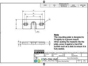 e3d v6-Nut-Montage-Platte 3d-Drucker Teile 3d print model - Mito3D