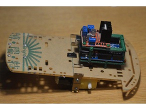 soportes arduino uno + controladora l298n motores dc şase smartcar para Robotik 3d print model - Mito3D