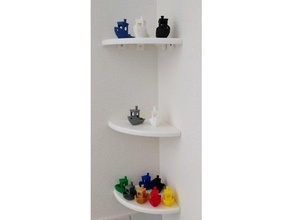 simple corner shelf organization 3d print model - Mito3D
