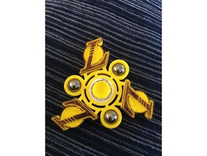 lakers fidget spinner - wingnut2k toys & games hand toy 3d print model - Mito3D