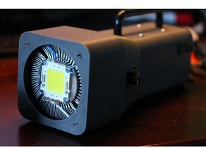 Die gedruckten 3d-100w-led-Taschenlampe - Elektronik Taschenlampe led 3d print model - Mito3D