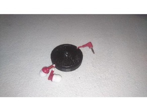 enrole fones de ouvido gadgets fone caixa titular cabo quebrado 3d print model - Mito3D