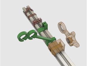 clipes para cabos de spool titular filamento guia 2020 misumi ferroviário reprap mendel max Impressora 3d peças 3d print model - Mito3D