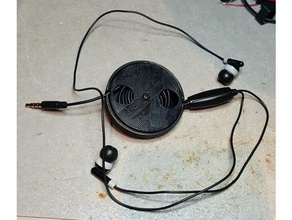 écouteur envelopper cas les gadgets écouteurs de titulaire cordon des porte-écouteurs bien rangé 3d print model - Mito3D