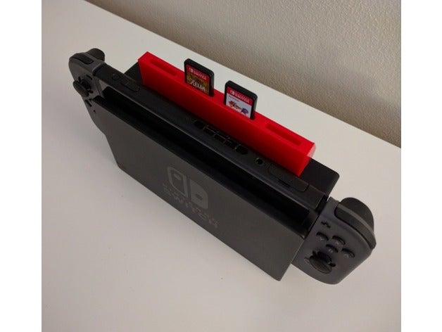 nintendo interruttore supporto della cartuccia dock stand - 4 slot video giochi la carrello 3D print model - Mito3D