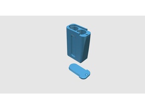 2x 18650 de la batería doble caso vape 3d print model - Mito3D