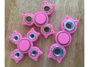 kedi-ağırlık fidget bir çevirici almak mekanik oyuncaklar kedi spinner parmak openscad 3d print model - Mito3D