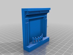 dolls house fire place 1 12th scale model furniture 3d print model - Mito3D