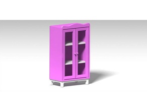barbie cabinet toys & games furniture pink 3d print model - Mito3D