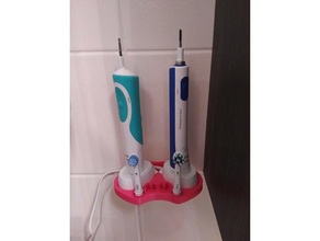 oral-b tooth brush holder wall 3d printing 3d print model - Mito3D