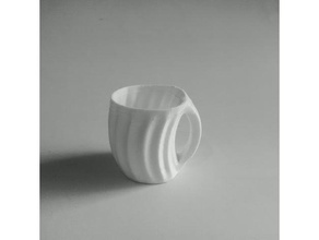 ondulato tazza famiglia tazze di caffè il vaso 3d print model - Mito3D