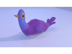 la basura de las palomas impresión 3d a los animales animal aves en licuadora ciclo paloma render 3d print model - Mito3D