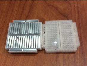 mini breadboard de los rieles laterales la electrónica arduino attiny85 placa circuito diy minimo modular synth sintetizador 3d print model - Mito3D