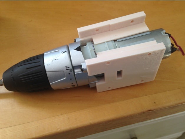 cordless drill motor-Getriebe-Gehäuse in der Robotik 8mm Spindel motor inmoov änderungen Leitspindel Beine 3D print model - Mito3D
