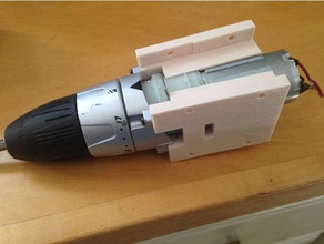cordless drill motor gearbox housing robotics 8mm leadscrew inmoov modifications lead screw legs 3d print model - Mito3D