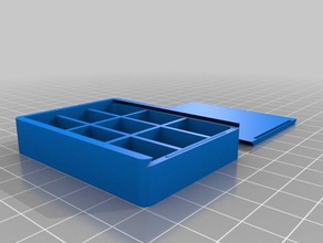 caixa personalizada deslizante topo 3x3 recipientes personalizado 3d print model - Mito3D