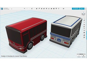 autobus pull-back giocattolo auto & accessori di gioco bus i giocattoli 3d print model - Mito3D