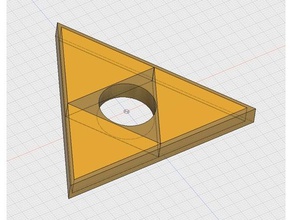 efsane zelda triforce fidget spinner - çift renk baskı ekstruzyon malzeme 3d print model - Mito3D