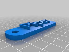meu personalizados simples chaveiro-piper sinais e logotipos personalizado 3d print model - Mito3D