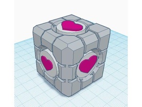 companion cube replica portal models model 3d print model - Mito3D